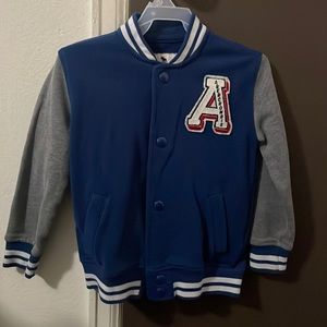 Abercrombie kids blue Size 5/6 varsity jacket